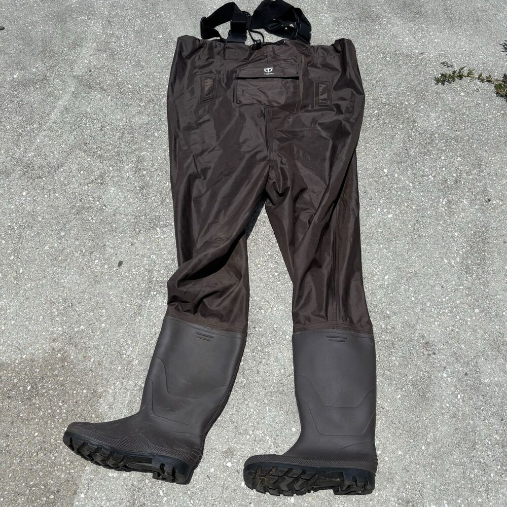 TIDEWE Waders Mens 10 Brown Waterproof Fishing Hiking Activewear Summer Pond